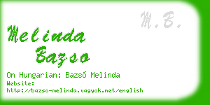 melinda bazso business card